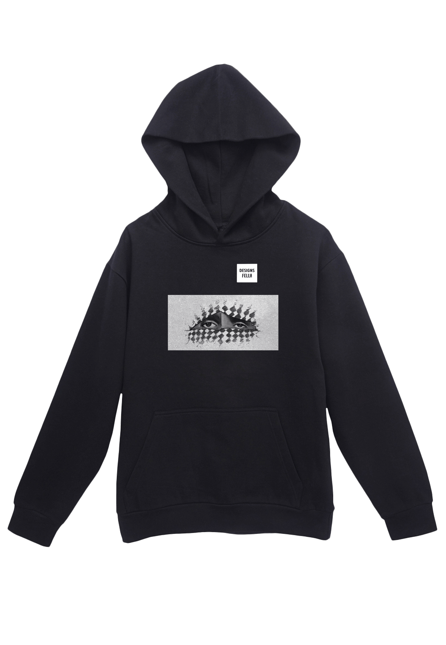 Designs Fella -Stare- Urban Pullover Hoodie