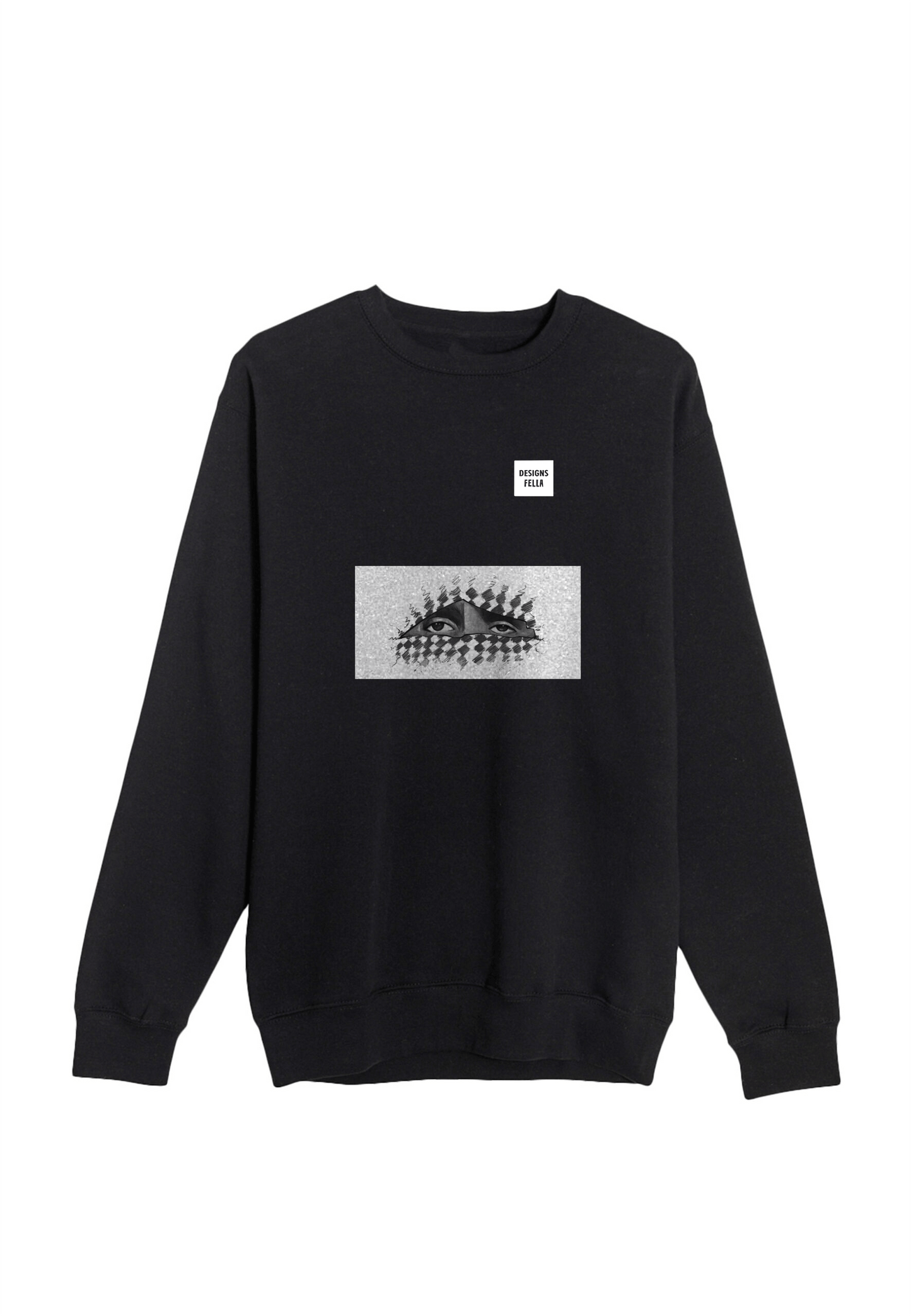 Designs Fella -Stare- Premium Crewneck